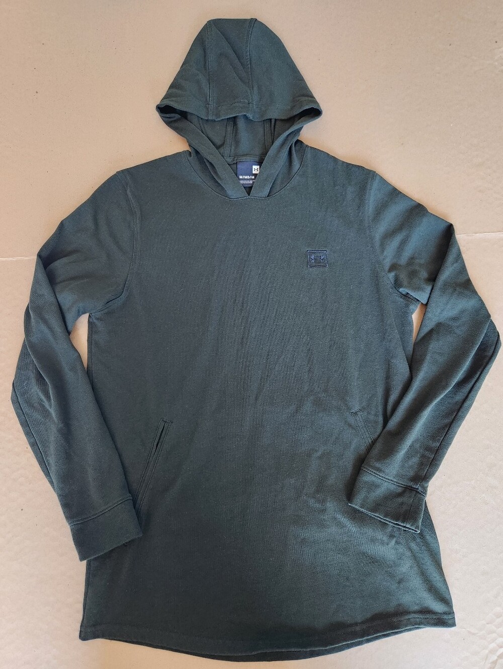 Men's Under Armour Hooded Pullover Shirt - Dark Green